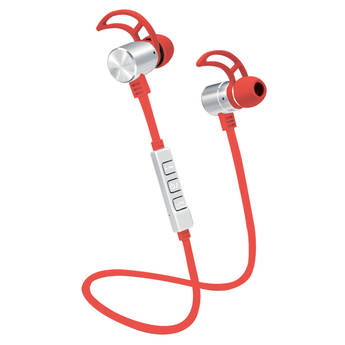 POM GEAR Pro2GO P-One Wireless Bluetooth Noise-Cancelling Earbuds (Red)