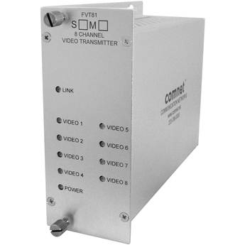 COMNET Single Mode 1310nm 8-Channel Digitally-Encoded Video Multiplexer Transmitter (Up to 30 mi)