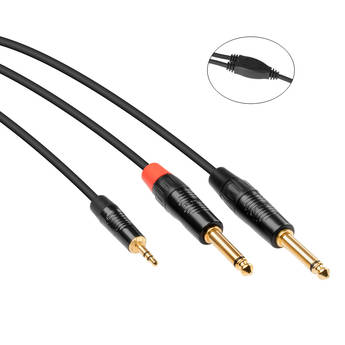 Kopul Stereo Mini to Dual 1/4" Y-Cable (Male, 10')