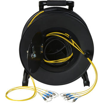 Camplex 4-Channel Fiber Optic Tactical Cable Reel with ST Connectors (500')
