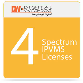 Digital Watchdog 4 Spectrum IPVMS Recording Licenses