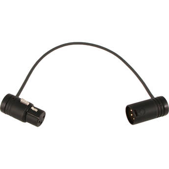 Cable Techniques Low-Profile, 3-Pin XLR Female to 3-Pin XLR Male Adjustable-Angle Cable (Black Caps, 10")