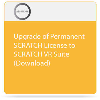 Assimilate Upgrade of Permanent SCRATCH License to SCRATCH VR Suite (Download)