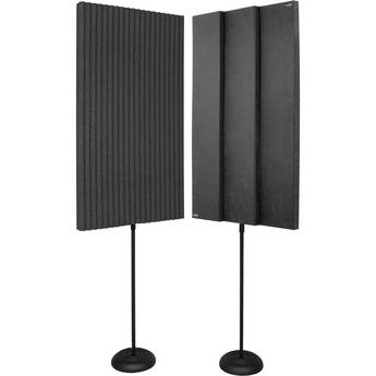 Auralex ProMAX V2 Acoustic Panels with Floor Stands (Charcoal)