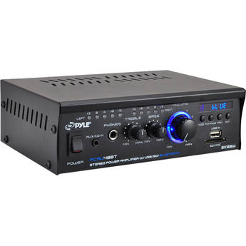 Pyle Pro Mini Blue Series 240W Stereo Power Amplifier with Bluetooth
