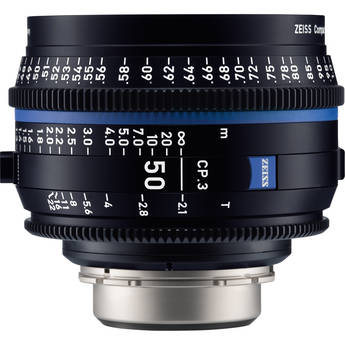 ZEISS CP.3 50mm T2.1 Compact Prime Lens (Canon EF Mount, Feet)