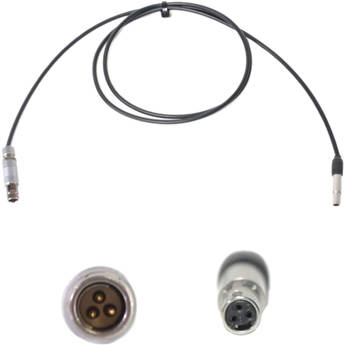 Nebtek 3-Pin Fischer Male to 3-Pin Female Nanocon from ARRI3 to Odyssey 7/7Q Power Cable (24")