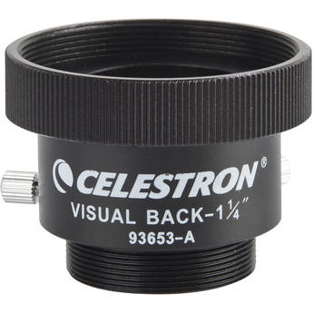 Celestron Visual Back (1.25") - Screws Onto the Rear of Most Schmidt-Cassegrain Telescopes and Allows Use of 1.25" Diagonals, Tele-Extenders & Other Accessories