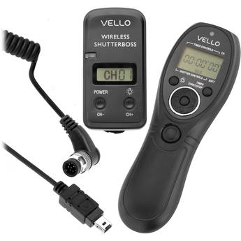 Vello Wireless ShutterBoss III Remote Switch with Digital Timer for Select Nikon Cameras
