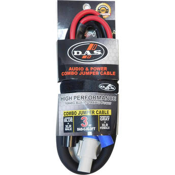 D.A.S Audio Combo Jumper Cable - 14 AWG Power + 16 AWG Audio (3')