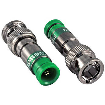 Belden ProSNS RG6 BNC Connector for Standard/Quad-Shield Cable (Green, 25-Pack)