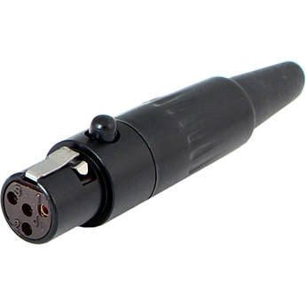 Cable Techniques TA4F 4-Pin Female Mini-XLR Connector (Black, Standard Outlet)