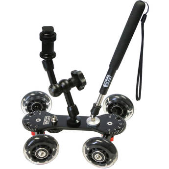 Vidpro Professional Skater Dolly Kit with Magic Arm and Extendable Handle