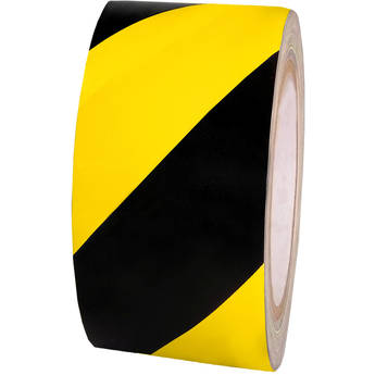 Atlas Adhesive Tape 6 mil Caution Tape (2" x 18 yd, Black and Yellow)