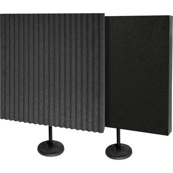 Auralex DeskMAX Stand-Mounted Acoustic Panels (Charcoal, Set of 2)