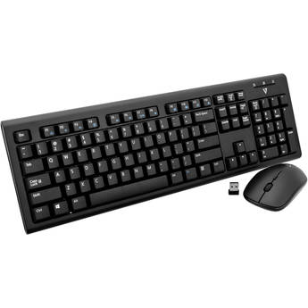 V7 Wireless Keyboard & Mouse Set (Black)