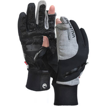 Vallerret Women's Nordic Photography Gloves (Large, Black/Gray)
