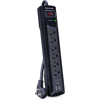 CyberPower Pro Series 6-Outlet and Dual USB 2.1A Surge Protector