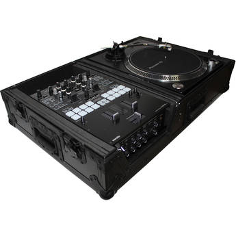 ProX XS-TMC1012WBL Universal Single-Turntable and Mixer Coffin Case (Black on Black)