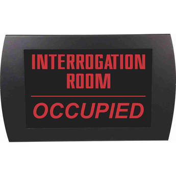 American Recorder INTERROGATION ROOM - OCCUPIED Indicator Sign with LEDs (Red)
