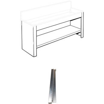 Arkay Steel Stand and Shelf for 24x48" Economy Sink and Economy Stainless-Steel Stand Supports Kit