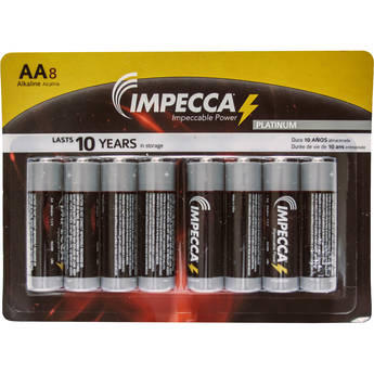 Impecca Alkaline AA Batteries (8-Pack)