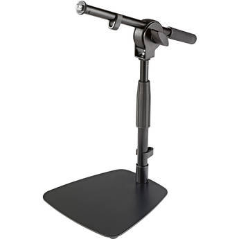 K&M 25995 Floor & Tabletop Microphone Stand with Short Boom (Black)