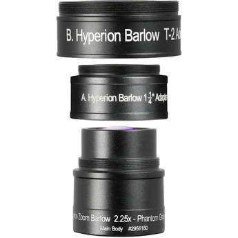 Alpine Astronomical Baader Hyperion Zoom 2.25x Barlow Lens (1.25")