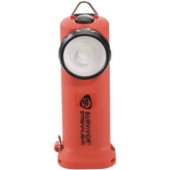 Streamlight Survivor Right-Angle Rechargeable LED Flashlight with 120/100 VAC / 12 VDC Charger (Orange)