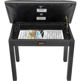 Black KOUYE Adjustable Folding Piano Bench Seat Padded Keyboard X-Style Bench 