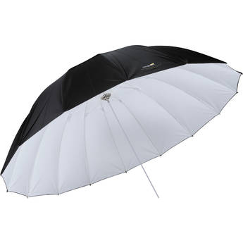 Impact 7' Improved Parabolic Umbrella (White/Black)