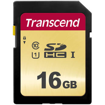 Transcend 16GB 500S UHS-I SDHC Memory Card