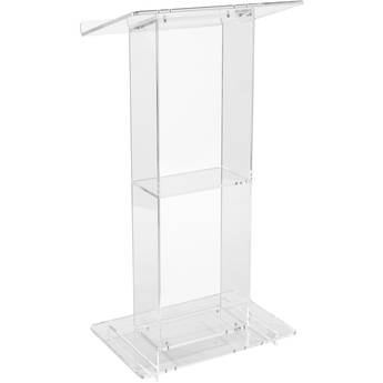 Oklahoma Sound OK401S Clear Acrylic Lectern with Shelf