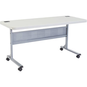Oklahoma Sound Plastic Flip-N-Store Training Table (24x60", Speckled Grey)
