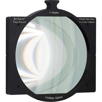 Lindsey Optics 4 x 5.65" +1 Diopter Brilliant Tray Mount Close-Up Lens