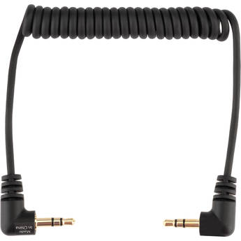Kopul CMX-RC30 Right-Angle Coiled Stereo Mini Cable (Black, 8 to 24")