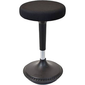 Uncaged Ergonomics Wobble Stool with Round Seat (Black Fabric)