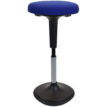 Uncaged Ergonomics Wobble Stool with Round Seat (Blue Fabric)