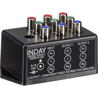 Inday HDDA-2 HDTV 1 x 2 YPbPr Component Video Distribution Amplifier