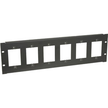 Lowell Manufacturing SG6P-3 Rackmount Panel for Six 1-Gang Devices (3 RU)