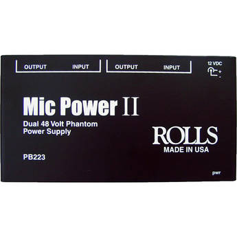 Rolls PB223 Mic Power II Dual 48V Phantom Power Supply
