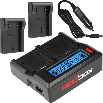 Hedbox RP-DC50 Digital LCD Dual Battery Charger Kit with RP-DVF808 Battery Plates