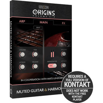 SONUSCORE Origins Volume 6: Muted Guitar and Harmonics Virtual Instrument Library (Download)