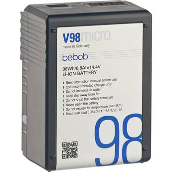 bebob V98MICRO 14.4V, 98Wh V-Mount Li-Ion Battery