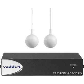 Vaddio EasyUSB MicPOD I/O Interface with Two CeilingMIC Microphones