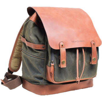 Kelly Moore Bag Pilot 2.0 Canvas and Full-Grain Leather Backpack (Olive)