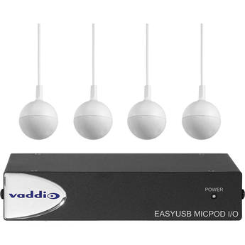 Vaddio EasyUSB MicPOD I/O Interface with Four CeilingMIC Microphones