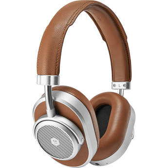 Master & Dynamic MW65 Wireless Noise-Canceling Over-Ear Headphones (Silver Metal & Brown Leather)