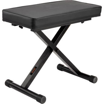 stonishi Piano Bench Black Adjustable Adjustable Folding Height Stool Seat Black Keyboard Bench Padded Seat 