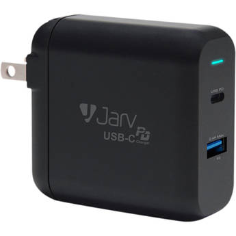 JarvMobile 30W Dual-Port USB Wall Charger with Quick Charge 3.0 and USB Type-C PD